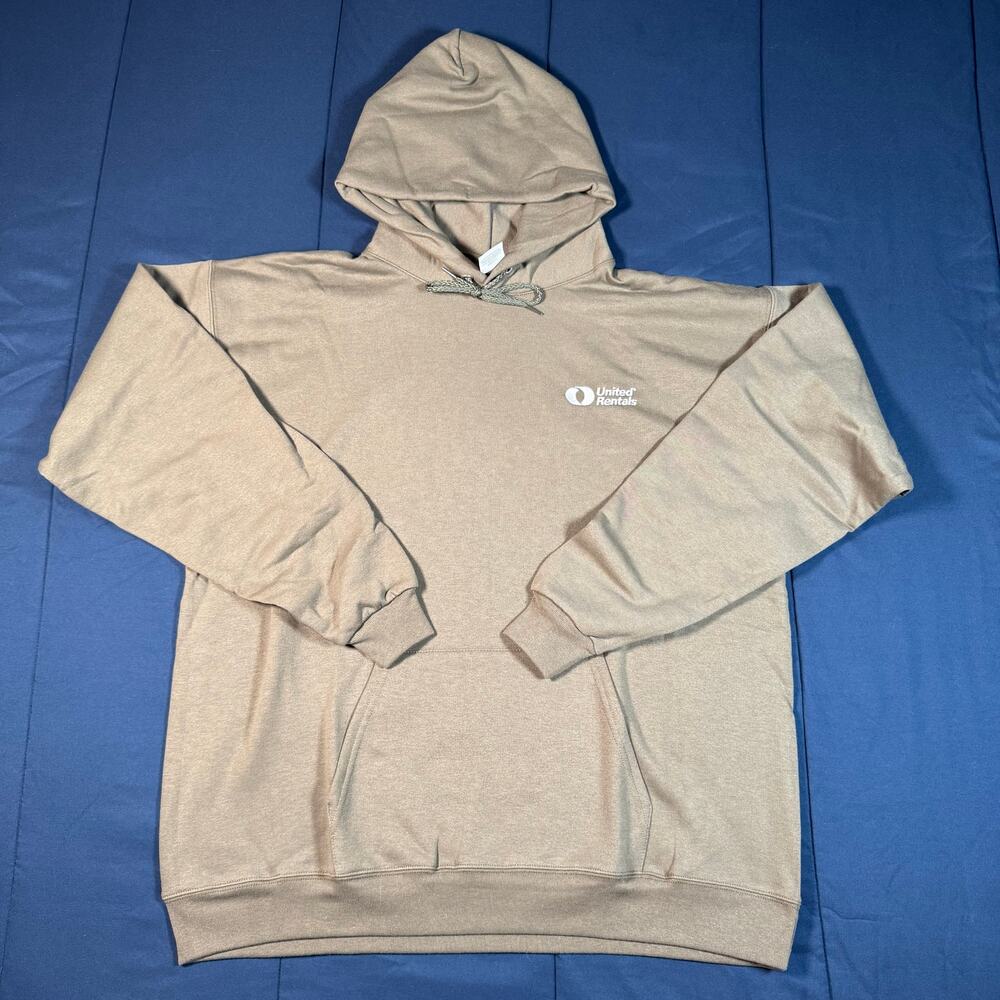 NWT Hanes EcoSmart United Rentals Hoodie Olive Green Men’s L